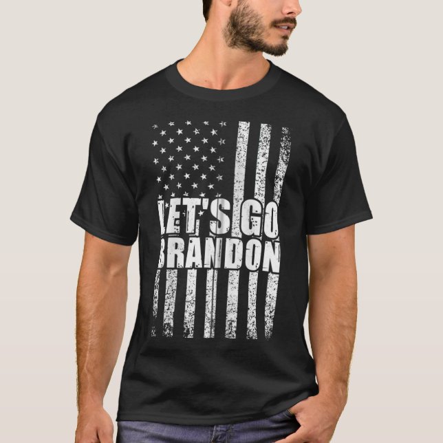 Camiseta Vamos Brandon, una bandera estadounidense conserva (Anverso)