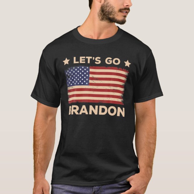 Camiseta Vamos Brandon, una bandera estadounidense conserva (Anverso)