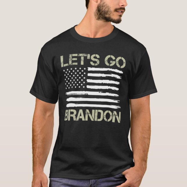 Camiseta Vamos Brandon, una bandera estadounidense conserva (Anverso)