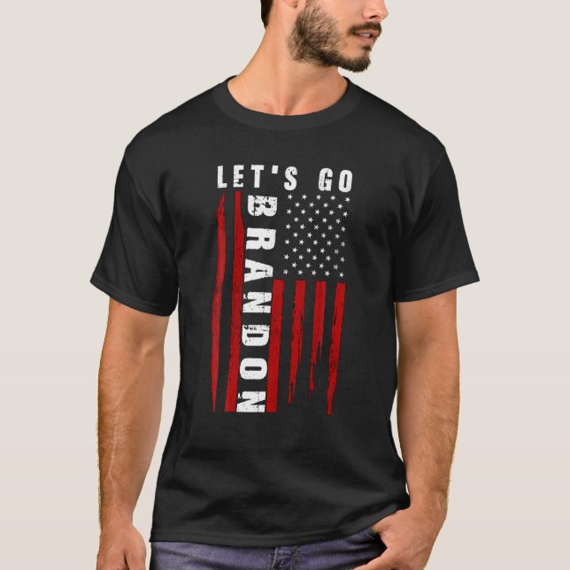 Camiseta Vamos Brandon, una bandera estadounidense conserva (Anverso)