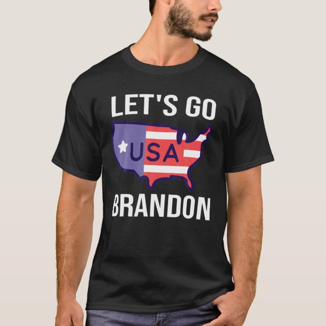 Camiseta Vamos Brandon, una bandera estadounidense conserva (Anverso)