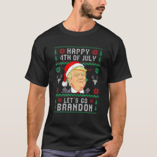 Camiseta Vamos Branson Brandon Trump Santa Feliz 4 De J