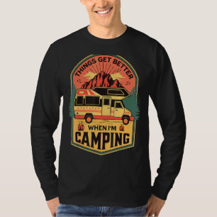 Camiseta Vamos Camping Divertido Rv Travel Rving
