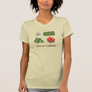 Camiseta Vamos Camping Tee de Senderismo en la brújula de c
