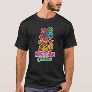 Camiseta Vamos carnaval de Mardi gras todos máscara de gato