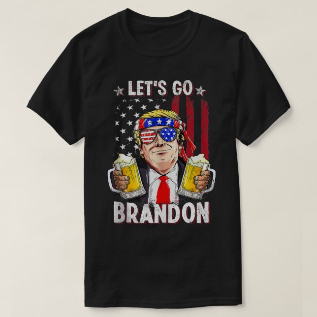 Camiseta Vamos Cerveza Brandon feliz 4 de julio (Diseño del anverso)