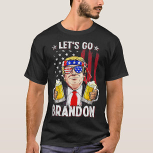 Camiseta Vamos Cerveza Brandon feliz 4 de julio