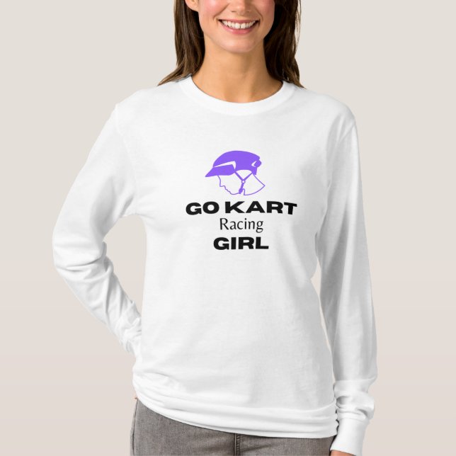 Camiseta Vamos Chica de carreras de kart... (Anverso)