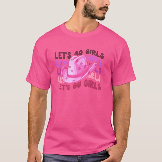Camiseta Vamos Chicas Cowgirl Bachelorette Party Tee Hen (Anverso)