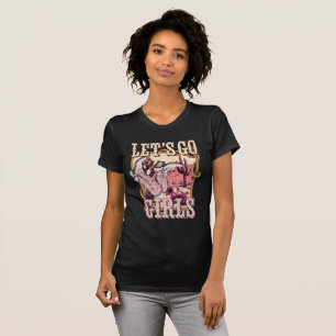 Camiseta Vamos Chicas Cowgirl Fiesta retro occidental