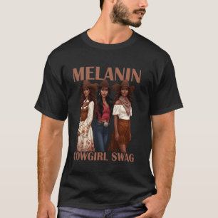 Camiseta Vamos Chicas Retro Occidental País Melanina Vaquer