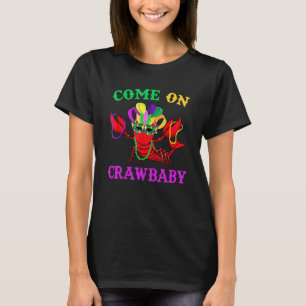 Camiseta Vamos Crawbaby Crawfish Jester Beads Funny Mardi