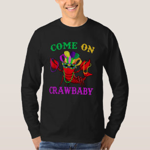 Camiseta Vamos Crawbaby Crawfish Jester Beads Funny Mardi