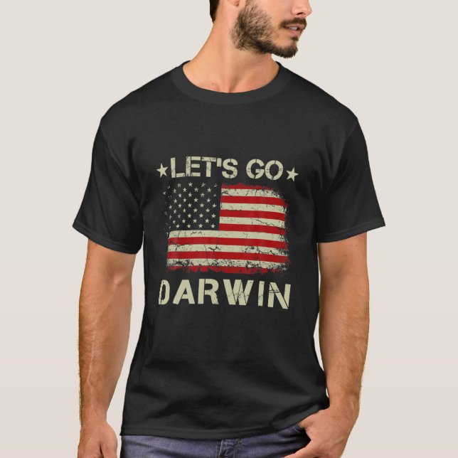 Camiseta Vamos Darwin, bandera estadounidense de la época p (Anverso)