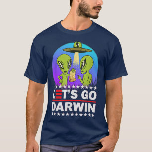 Camiseta Vamos Darwin, la bandera de EE.UU. Vintage Fauci O