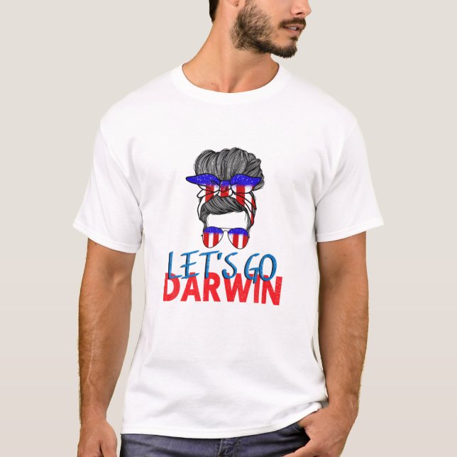 Camiseta Vamos Darwin mujeres Chica de la bandera de los Es (Anverso)