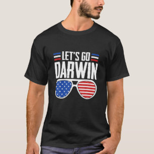 Camiseta Vamos Darwin Sarcástica bandera de EEUU estilo ret