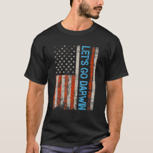 Camiseta Vamos Darwin Sarcástico diciendo la bandera de EE.