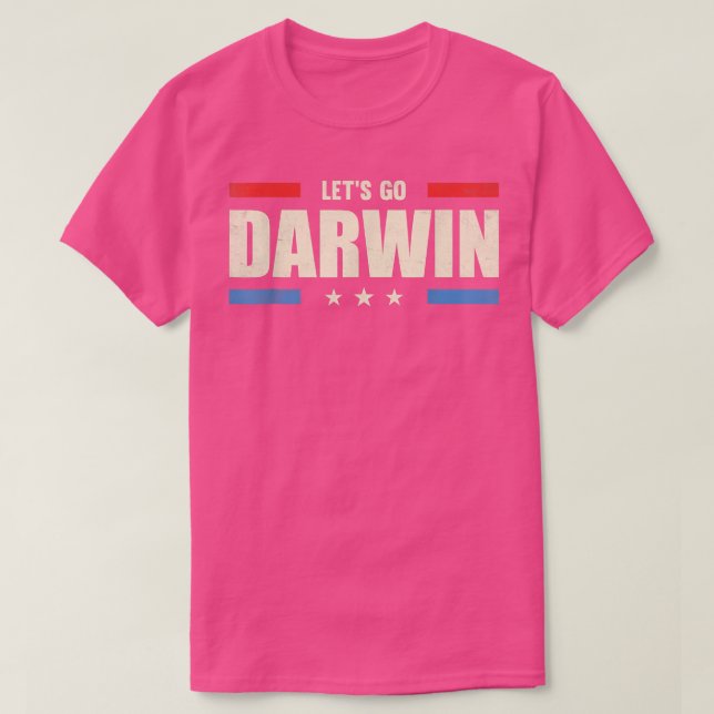 Camiseta Vamos Darwin Sarcástico diciendo la bandera de EE. (Diseño del anverso)