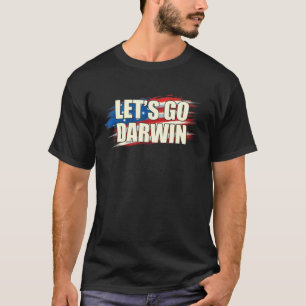 Camiseta Vamos Darwin Sarcástico diciendo la bandera de EE.