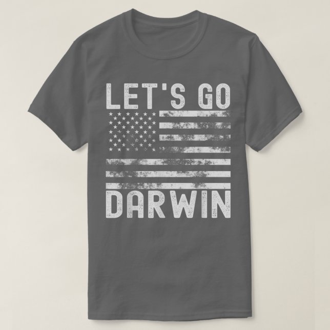 Camiseta Vamos Darwin Tee Vintage La Bandera Estadounidense (Diseño del anverso)