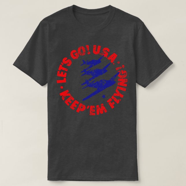 Camiseta Vamos EE.UU. keepem volando (Diseño del anverso)