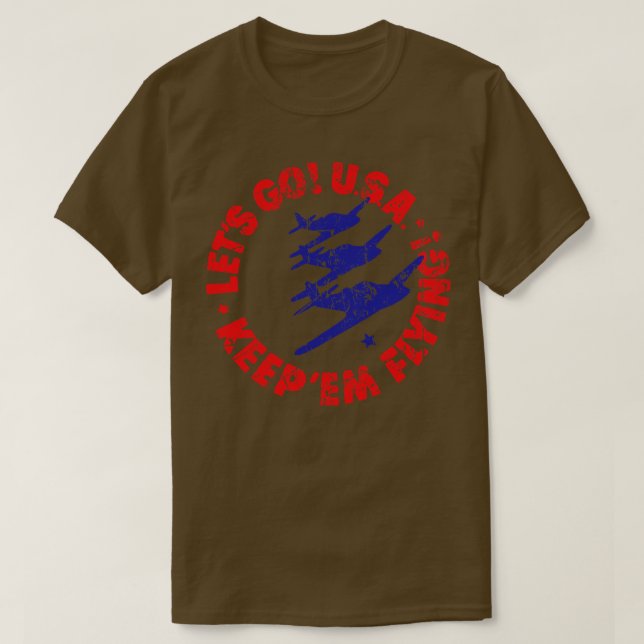 Camiseta Vamos EE.UU. keepem volando (Diseño del anverso)