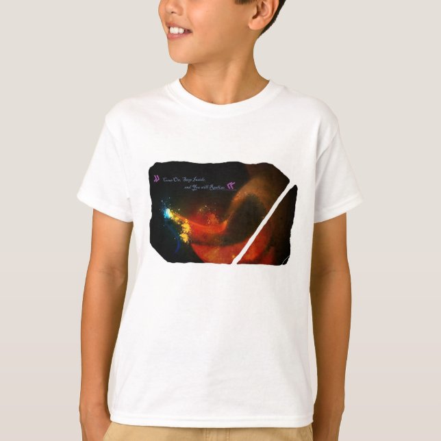 Camiseta Vamos, entra y te darás cuenta: Paz. (Anverso)