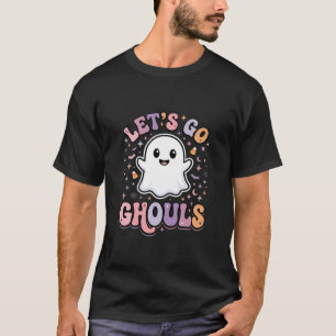 Camiseta Vamos Fantasmas Diseño Gráfico de Halloween Lindo 