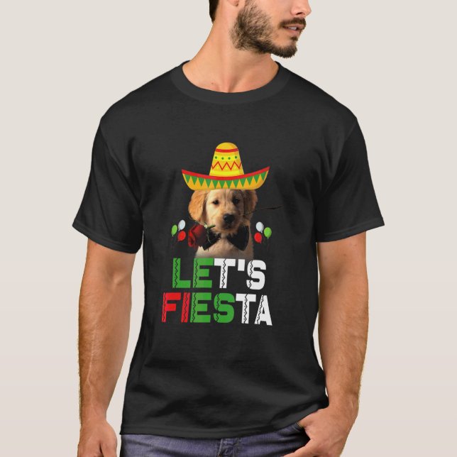 Camiseta Vamos Feista Dog Golden Retriever Flower (Anverso)