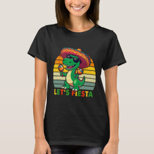 Camiseta Vamos Fiesta Dinosaurio Mexicano Cinco De Mayo And