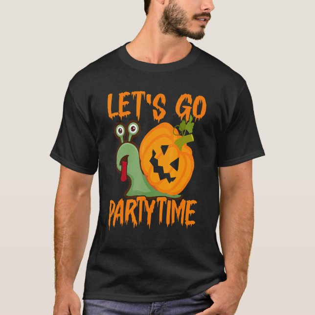 Camiseta Vamos Fiesta Time Snail Halloween Party (Anverso)