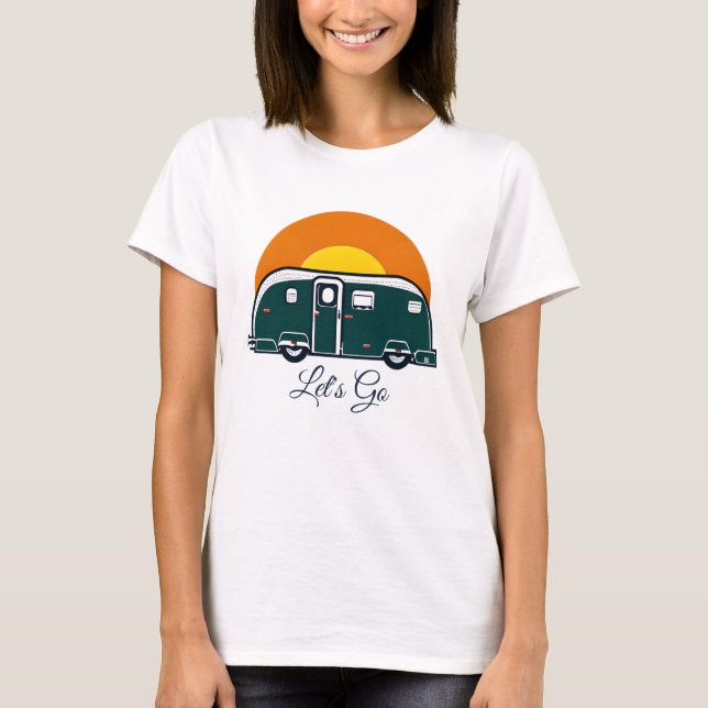 Camiseta ¡Vamos! Fun Vintage Camper RV (Anverso)