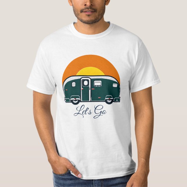 Camiseta ¡Vamos! Fun Vintage Camper RV (Anverso)