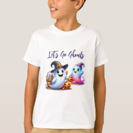 Camiseta Vamos Ghouls, Halloween con dos fantasmas