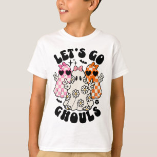 Camiseta Vamos Ghouls Halloween Fantasma Floral Spooky Seas