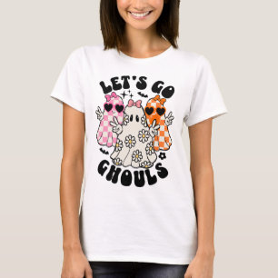 Camiseta Vamos Ghouls Halloween Fantasma Floral Spooky Seas