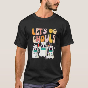 Camiseta Vamos Ghouls Halloween Ghost Groovy Retro 70s Hi