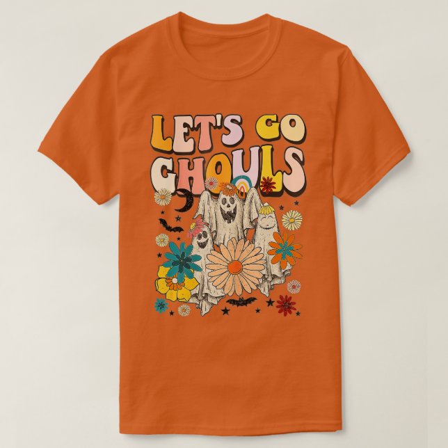 Camiseta Vamos Ghouls Halloween Ghost Retro Hippie C de los (Diseño del anverso)