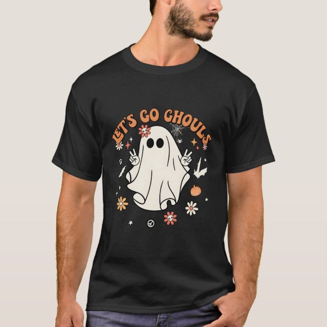 Camiseta Vamos Ghouls Halloween Py Ghost Pumpkin (Anverso)