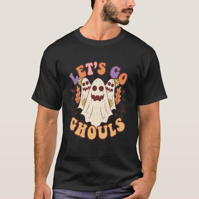 Camiseta Vamos Ghouls Halloween Traje de traje de fantasmas (Anverso)