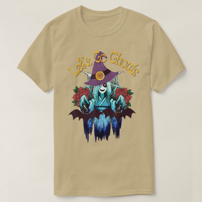 Camiseta Vamos Ghouls Retro Ghouls, Halloween hippie (Diseño del anverso)