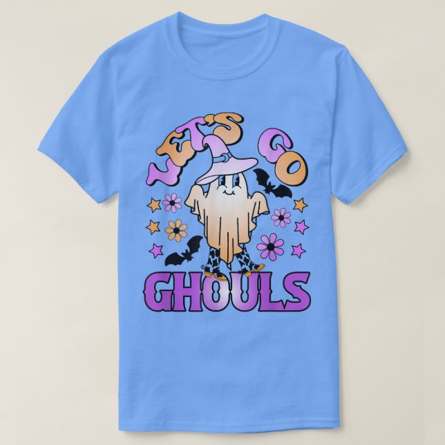 Camiseta Vamos Ghouls Witchy Ghost Pumpkin Halloween Vin (Diseño del anverso)