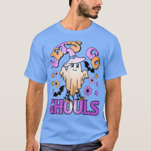 Camiseta Vamos Ghouls Witchy Ghost Pumpkin Halloween Vin