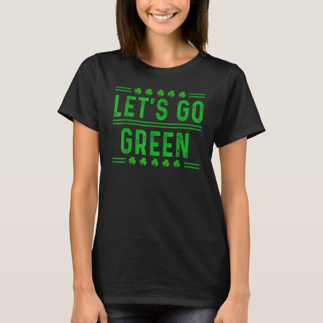 Camiseta Vamos Green St Patrick's Day Lucky Shamrock Iri (Anverso)