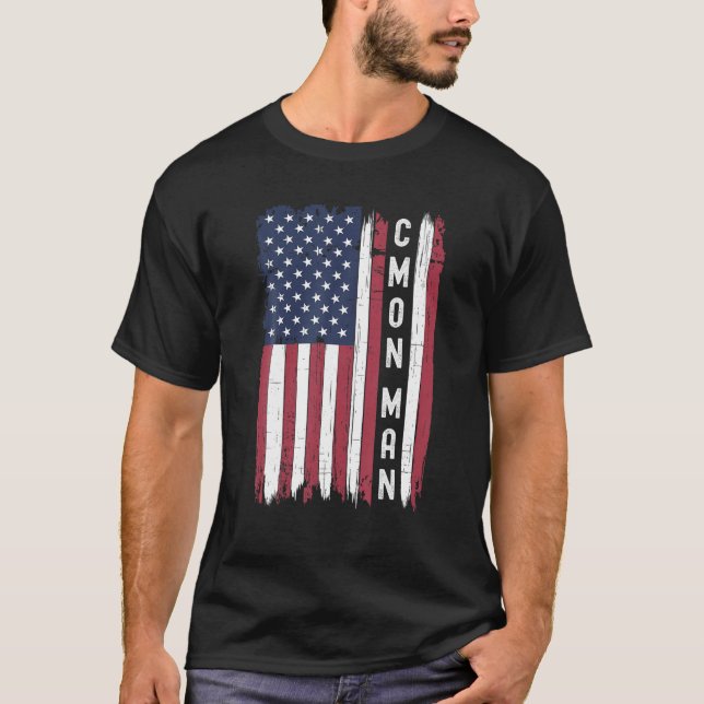 Camiseta Vamos Hombre Vamos Hombre Joe Biden American Flag  (Anverso)