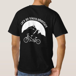 Camiseta Vamos hombres de aventuras de ciclismo negros y bl