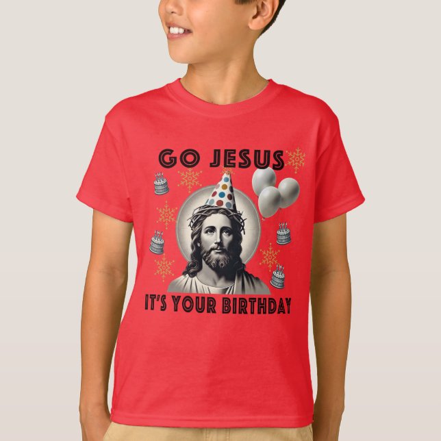Camiseta Vamos Jesús es tu cumpleaños (Anverso)