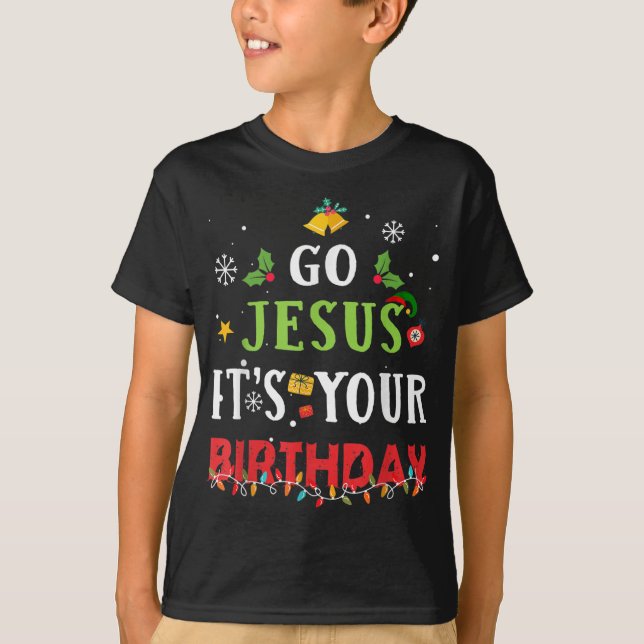 Camiseta Vamos Jesús es tu cumpleaños, camisas, Navidades g (Anverso)