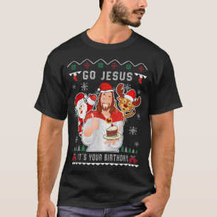 Camiseta Vamos Jesús Navidades es tu cristiano cumpleaños